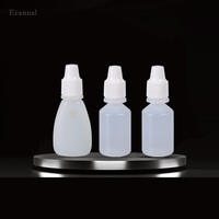 Botella con Gotero Ovalada Plana de PP de 4 ml de Ecannal, Cuerpo Delgado de 13 mm para Envío en Buzones de Paquetería, Punta de Gotero de PE de Precisión