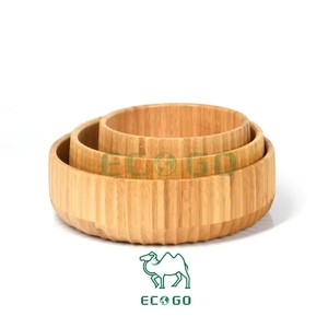 Tazón Grande de Bambú Ecológico, Diseño Clásico, Tallado a Mano, para Servir Ensaladas y Frutas, Marca Original Fujian, Personalizable - Product Image 5