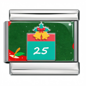 Bracelet à breloques <span class=keywords><strong>italien</strong></span> DIY en acier inoxydable, motifs Pinguin et Renne de Noël, bracelet de montre modulaire, cadeau unisexe, fournisseur en gros - Product Image 4