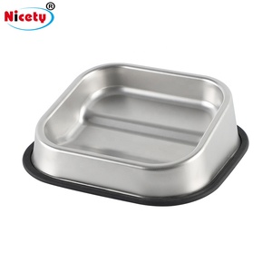 Mangkuk Makanan Hewan Peliharaan Stainless Steel Hot <span class=keywords><strong>2026</strong></span> Slow Food Bowl Desain Baru Logo Kustom untuk Melindungi Tulang Leher Hewan Peliharaan - Product Image 1