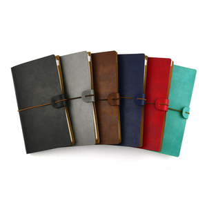 Carnet de voyage A6 en cuir PU vintage personnalisé avec logo, pages de rechange lignées, quadrillées et à pois, organisateur de journal – Vente en gros - Product Image 2