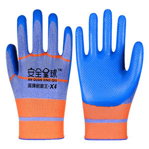 ถุงมือนิรภัยอันควนซิงชิว เอ็กซ์ 4 เคลือบยาง ผิวสัมผัสเต็มรูปแบบ ไมโครไดมอนด์แบบนูน ยืดหยุ่นสูง ทนทานต่อการสึกหรอ เหมาะสำหรับงานก่อสร้าง - Product Image 1