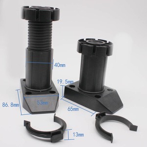 <b>Adjustable</b> Cabinet Feet 100mm High Heavy Duty Plastic Furniture Legs For Cabinets Wardrobes - Product Image 1
