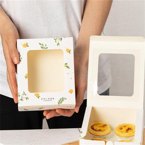 Cajas de Papel Cuadradas Biodegradables con Ventana Transparente para Galletas, Estilo Nuevo, Venta al por Mayor - Product Image 3
