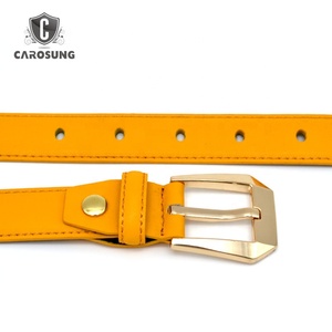 Carosung vendita calda Custom moda cinture in pelle donna giallo cintura decorativa in vita per Jeans e vestito - Product Image 6
