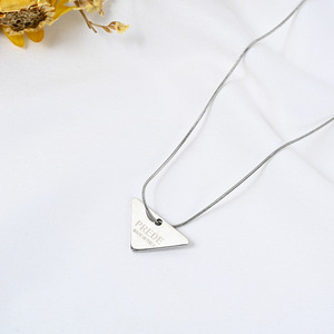 Collar con Colgante de Acero Inoxidable, Forma de Corazón, Cadena Circular Irregular, Joyería de Moda Unisex - Product Image 4