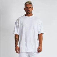 Vente en gros de t-shirt oversize à la mode pour hommes 100% coton confortable avec logo personnalisé sérigraphie design vierge