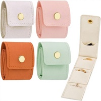 Mini sac à bijoux de voyage pliable, pochette à bijoux multifonctionnelle avec boucle pour boucles d'oreilles, bagues