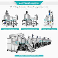 Cuves de mélange cosmétiques en acier inoxydable 500L 1000L avec agitateur, moteur et pompe pour produits à haute viscosité