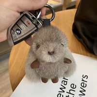 Porte-clés en peluche lapin Kawaii 10 cm, pendentif populaire pour voiture, sac à main, sac à dos