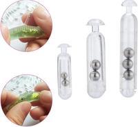 Angel köder Glas Rasseln Tube Worm Jig Insert Tube Rasseln Shake Attract Fly Tie Binden Lockstoffe
