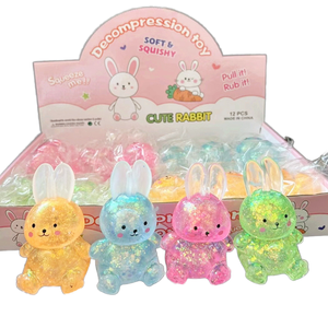 Juguete de peluche Flash Rabbit, muy vendido, de TPR, de rebote lento, para aliviar el estrés, ideal para regalos promocionales y regalos de fiesta. - Product Image 1