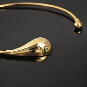 Conector de Hebilla Metálica Dorada con Forma de Lágrima y Acabado Plateado, Diseño Duradero - Product Image 3