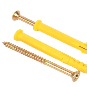 Fijación del marco del enchufe Anclaje de pared amarillo con tornillo de una sola ala Nylon Tornillo Anclaje de plástico expansible - Product Image 5