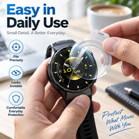 Protection d'écran ronde pour montre connectée, verre trempé 9H, film anti-bulles à alignement automatique pour montres connectées GT7 GT6 GT5 GT4 GT3