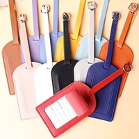 Étiquettes en cuir pour la protection de la vie privée, anti-perte, pour valise, sac à dos, bagages, étiquette de voyage, nom, téléphone, étiquette personnalisée en cuir PU pour bagages