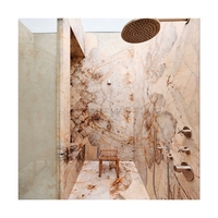 Newstar Top Qualité Personnaliser Design Maison Salle De Bains Douche Décoration Murale Pierre Naturelle Marbre Quartzite Onyx Dalle