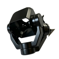 Bras de moteur de cardan 3 axes en aluminium usiné CNC sur mesure, pièces de cadre de stabilisateur de caméra de drone de précision, anodisé noir, vente en gros
