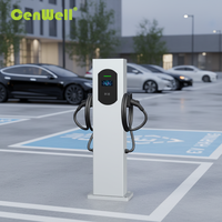 Chargeur de véhicule électrique Cenwell, nouvelle station de recharge au sol 7KW 11KW 22KW, GB/T TYPE1 TYPE2 NACS RFID 4G WIFI OCPP, usage commercial