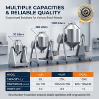 Mélangeur à tambour SUS304 pour sucre de canne avec arômes et colorants, capacités 50L, 100L, 280L, 500L