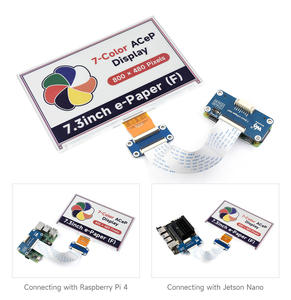 7.3インチ電子ペーパーHAT（F）ACeP 7色電子ペーパーEインクディスプレイモジュール800x480ピクセルSPI通信3.3V 5V MCU対応 - Product Image 5