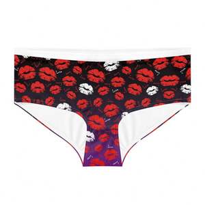 Braguitas Personalizadas, Lencería Sexy, Tema de <span class=keywords><strong>San</strong></span> Valentín, Estampado de Labios Rojos, Ropa Interior Femenina, Impresión Bajo Demanda - Product Image 3