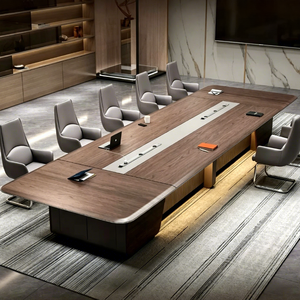 Table de conférence de luxe haut de gamme pour salle de réunion, grande table de réunion de bureau avec boîte d'alimentation intégrée, mobilier commercial moderne <span class=keywords><strong>sur</strong></span> mesure - Product Image 3