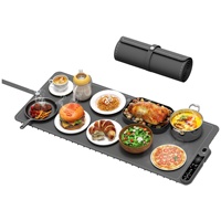 Tapis chauffant pliable intelligent en silicone, 110V, plaque chauffante flexible pour la maison, l'hôtel et les cuisines commerciales, chauffe-plats portable