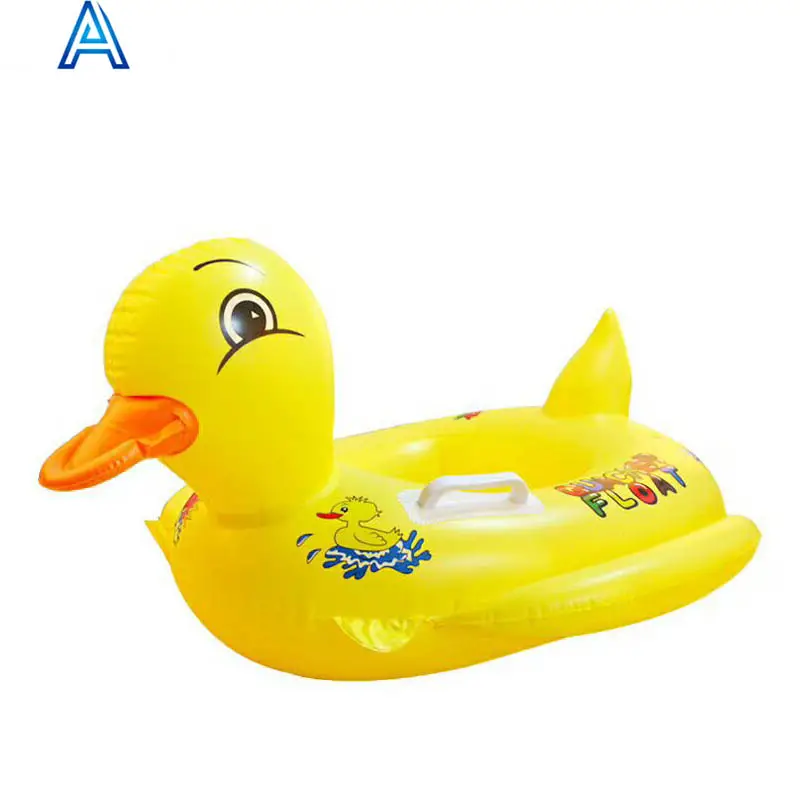 Di alta qualità in vinile in PVC aria soffio gonfiabile piscina acqua galleggiante anatra barca per aria colpo anatra galleggiante tubo di nuoto giocattolo