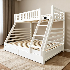 <span class=keywords><strong>Lit</strong></span> superposé multifonctionnel en bois pour enfants et adolescents, avec rangement, pour adultes - Product Image 5