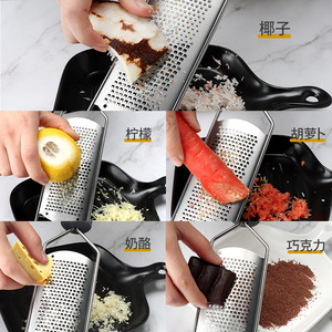 Stainless Steel Multi Functional Grater With Brush And Cover For Cheese Fruit Vegetable Zesting - Product Image 2