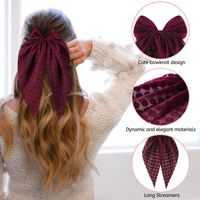 Luxe élégant Style européen rose Satin arc épingle à cheveux femmes Long arc pinces à cheveux avec ruban pinces à cheveux accessoire en tissu