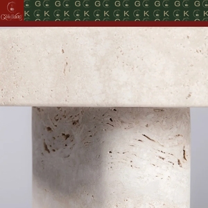 <span class=keywords><strong>Table</strong></span> d'entrée en travertin GOLDKING, beige, pierre naturelle, <span class=keywords><strong>console</strong></span> moderne minimaliste, sur mesure pour la décoration du hall d'entrée - Product Image 6