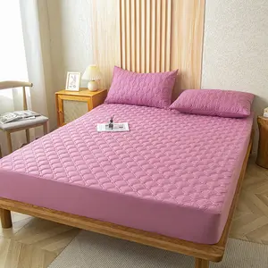 Almohadilla de colchón impermeable de tamaño único listo para enviar, Protector de colchón transpirable acolchado, Sábana bajera de tela de microfibra