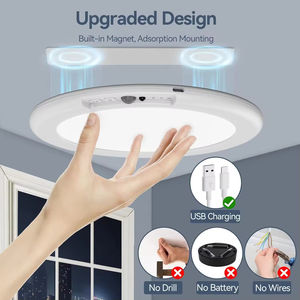 Akıllı Hareket Sensörlü Tavan Lambası, Uzaktan Kumandalı Pilli Dolap Lambası, Kablosuz LED Duş Lambası, 3CCT İç Mekan Tavan Lambası - Product Image 4