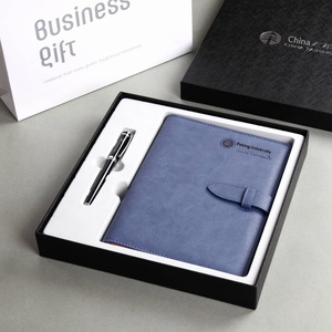 Cuaderno de Negocios A5 de Imitación de Cuero Personalizado de Alta Calidad con Juego de Bolígrafo Metálico y Logotipo Grabado - Product Image 1