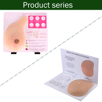 Modelo de Autoexamen de Cáncer de Mama Femenino con Masas Irregulares, Espécimen de Silicona para Educación Sanitaria, BSE 0.7kg 25.5x6x16cm