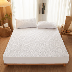Jupe de lit unie en une seule pièce 1,8 m, couvre-lit brossé, protège-matelas pour lit double - Product Image 5