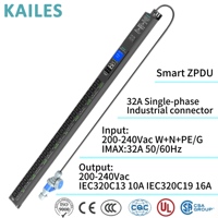 KAILES(KLS) Smart PDU ZD Series 32A Monophasé AC 24 + 4 Bit C13/C19 2 Disjoncteur 28-Socket Équipement de distribution d'énergie
