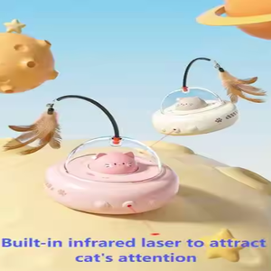 360 derece dönen LED lazer kedi oyuncak otomatik interaktif akıllı Pet oyuncak oynamak için dayanıklı PC malzemeden yapılmış - Product Image 2