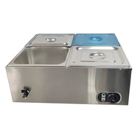 Elektrische 4 Töpfe Schokoladen schmelze Maschine Buffet Suppe Essen wärmer Heizung Bain Marie für Restaurant