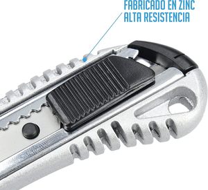 Cuchillo Multiusos Industrial de Alta Resistencia de Aleación de Aluminio de 18 mm, Cortador de Papel Tapiz Grande con Botón de Empuje, Ergonómico y Dentado - Product Image 2