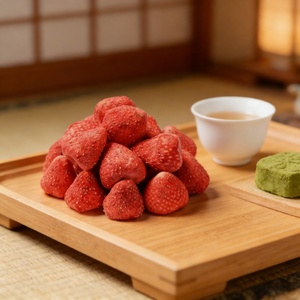 Fraises acidulées lyophilisées en gros, collation croustillante pour le bureau et les loisirs, en vrac 10kg, entières, Fujian, 12 mois, sous vide - Product Image 4