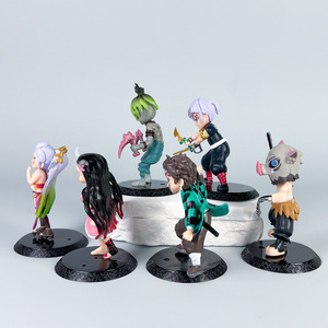 Ensemble de figurines d'action Demon Slayer d'anime japonais Tanjiro <span class=keywords><strong>Nezuko</strong></span> Daki Gyutaro Inosuke Tengen Uzui <span class=keywords><strong>Mini</strong></span> jouets en PVC pour les fans Cadeau - Product Image 2