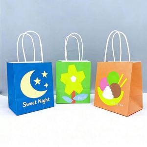 High Quality Best Selling Custom Printed Eco-Friendly Recyclable Kraft Paper <b>Bags</b> MOQ 1000pcs Supermarket Luxury Packaging - Product Image 3