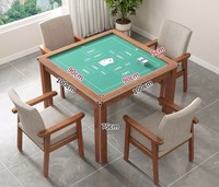 Table de Mahjong portable de luxe en bois massif avec 4 pieds, style américain classique, écologique, pour le divertissement