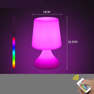 Sexo RGB LED coqueteo luz de noche dormitorio cama sueño romántico ambiguo ambiente púrpura pequeña lámpara de mesa con control remoto - Product Image 6