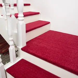 어린이와 애완 동물을위한 가벼운 고급 계단 카펫 양모 소재 계단 스텝 패드