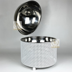 Nuevo Diseño, Recipiente para Calentar <span class=keywords><strong>Comida</strong></span> <span class=keywords><strong>de</strong></span> Acero Inoxidable <span class=keywords><strong>de</strong></span> 8L, Blanco/Negro, con Marco Perforado, para Buffet <span class=keywords><strong>de</strong></span> Hotel, Bodas y Catering - Product Image 4