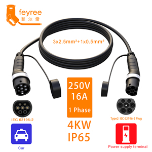 Câble de charge portable pour véhicule électrique feyree 3,5 kW Type 2 vers Type 2, prise de charge monophasée, chargeur de voiture électrique Type 2, station de charge rapide - Product Image 1
